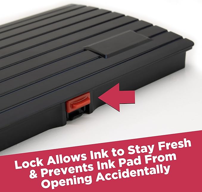 Large Premium Crimson Red Ink Stamp Pad - 3" by 6" - Quality Felt Pad