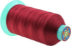 Mandala Crafts Bonded Nylon Thread Maroon Heavy Duty Sewing Threads - 800 YDs Size 277 840D T270 Tex 270 Thread for Leather Jeans Weaving Outdoor Marine Upholstery Threads