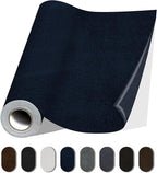 Fabric Repair Patches, 35X79 Inch Self-Adhesive Suede Patches Tape Durable, DIY Large Fabric Repair for Sofa, Couches, Furniture, Chair, Clothing （35X79 Inch, Dark Blue）