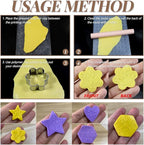 Embossing Folders Clay Stamps for Polymer Clay Earrings Making Embossing Tool Geometric Textured Flower Pottery Stamps Polymer Clay Roller Clay Texture Sheets (9PCS)