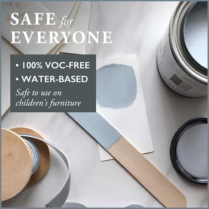 AMY HOWARD AT HOME Chalk-Based One Step Paint for Furniture, Cabinetry, Decor, Finish, and More | No Stripping, Sanding, or Priming | Ultra-Light Base | 32 Ounce | Ambala Blue