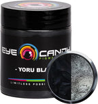 Eye Candy Pigments Premium Black Mica Powder - Yoru Black (25gr) - for Epoxy, Resin, Soap, Paint, Woodworking, Acrylic Pouring, Bath Bombs, Fishing Lures - DIY Arts and Crafts Additive