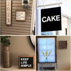 Alphabet Letter and Number Stencils 7 Inch - 40 Pack Large Letters and Numbers Stencil Templates with Signs for Painting on Wood, Reusable Letter Stencils for Chalkboard Signs & Wood Wall Art