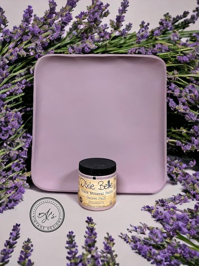 Dixie Belle Paint Company Chalk Finish Furniture Paint - Secret Path (32oz) - Matte Dusty Lilac Chic Chalk Mineral DIY Furniture Paint