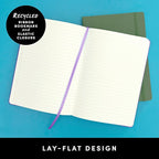PAPERAGE Recycled Lined Journal Notebook, (Kraft), 160 Pages, Medium 5.6 in x 8 in - 100 GSM Thick Paper – College Ruled, Hardcover Journaling Notebook for Work, School & Note Taking