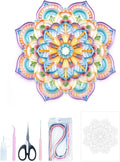 Uniquilling Quilling Paper Quilling Kit for Adults Beginner, 16 * 20-inch Purple Mandala, Exquisite DIY Paper Filigree Painting Kits Quilling Tools, Home Room Wall Art Decor Best Gifts(Basic)