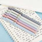 Gel Pens 6Pcs, 0.7mm Smooth Writing Black Ink Pens for Journaling, Cute Aesthetic Office Desk Accessories, School Supplies, Gift for Students & Artists (6Pcs Morandi-Black Ink)
