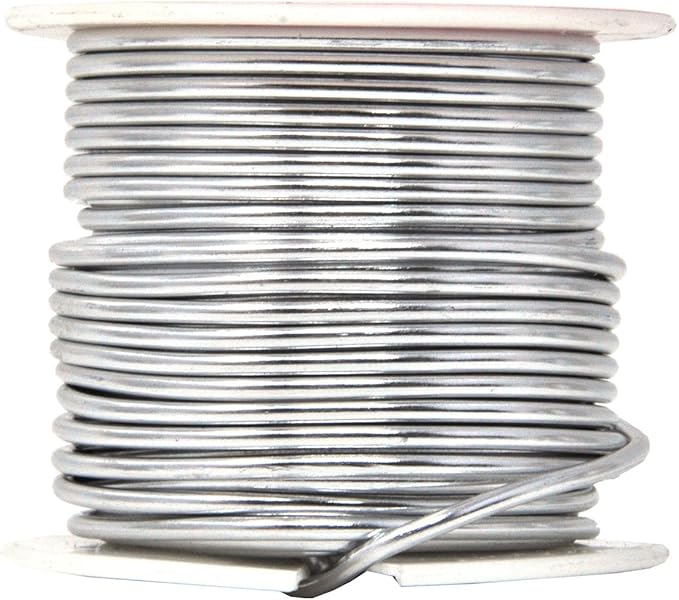 Mandala Crafts 12 Gauge Anodized Aluminum Craft Wire for Jewelry Making - 276 FT Colored Flexible Silver Combo Wire - Bendable for Bonsai Armature Crafting Sculpting