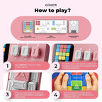 GiiKER Super Slide Puzzle Games, Original 500+ Challenges Brain Teaser Puzzle, Toys for Kids, Travel Games Birthday Gifts Easter Basket Stuffers for Boys Girls, Activities for Road Trips-Baby Pink