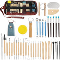 40PCS Clay Sculpting Tools Kit, Clay Pottery Carving Tool Kit with Wooden & Stainless Steel Clay Tools, Professional Clay Sculpting Tool for Adults, Sculpting Tools for Air Dry Clay, Polymer, Ceramic
