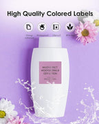 iEager Purple Square Thermal Label Stickers, 2"x2" Self-Adhesive Square Direct Thermal Labels with Perforation Line, 500 Sheets/Roll