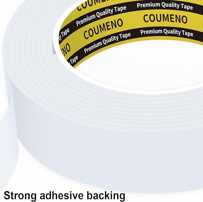 EVA Single-Sided Adhesive White Foam Tape, Single-Sided Sealing Strip Foam Pad Sponge Tape Window Weatherproof, Self-Adhesive Insulation Sealing Tape (White) 1.2inX9.84FT