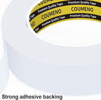 Single-Sided Adhesive Foam Tape 2inX9.84FT Single-Sided Sealing Strip Foam Pad Sponge Tape Window Weatherproof, Self-Adhesive Insulation Sealing Tape (White)