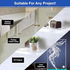 Duco USA-Made Clear Cast Acrylic Sheet 1/8 Inch Thick 12" x 24" - 2 Pack of Transparent Plexiglass Sheet - Lightweight Acrylic Board for Window Replacements, Displays, Signs, and More