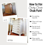 Chalky Chicks All-in-One Chalk Paint for Furniture or Cabinet - 32 Fl Oz - Matte Finish Pistachio (Lime Green) for Metal, Wood Furniture Paint - No Sanding All-in-One for Home Decor & Crafts, USA Made