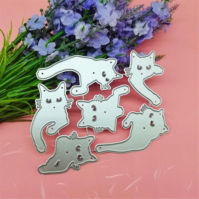 Cutting Dies Metal Stencils Scrapbooking Tools DIY Embossing Template for Paper Card Making Album Arts Crafts Supplies (Cat-10.7x8.6cm)