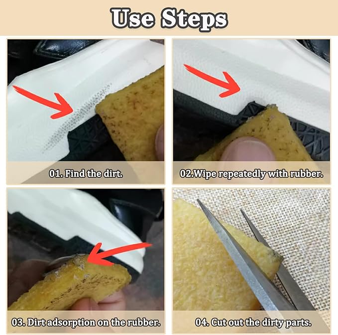 Rubber Cement Eraser, Glue and Residue Eraser Rubber Cement Cleaner for Removing Adhesive Cleaning for Residues - 6PCS