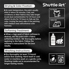Shuttle Art White Fabric Paint, 33.8 oz(1000 ml) Large Bottle with Pump, Permanent Fabric Paint for Furniture, Sofa, Cushions, Clothes, Soft Non-Toxic Textile Paint for Color Changing, Renewal & Art Creations