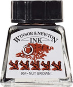Winsor & Newton Drawing Ink, 14ml Bottle, Nut Brown