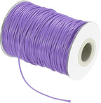 MECCANIXITY Waxed Cord 1.5mm Waxed Thread 87 Yard Wax String Leather Cord for Bracelet Making, Necklaces, Beading, Jewelry Making and DIY Crafts(Light Purple)
