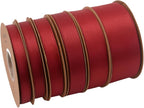 Double Side Satin Ribbon, Continuous 20 Yards,Use for Craft Bows Bouquet, Gift Wrapping, Wedding Decoration, Floral Arrangement (Burgandy, 5/8 inch)