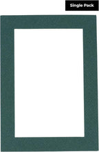 11x14 Mat Bevel Cut for 8.5x11 Photos - Acid Free Forest Green Precut Matboard With Backing Board and Crystal Clear, Self Seal Photo Mat Bag - For Pictures, Photos, Framing - 4-ply Thickness