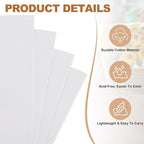 MECCANIXITY Canvas Boards for Painting, 6x6 Cotton Blank Primed Art Canvas Panels Acid-Free for Painting Supplies Oil Acrylic Tempera Watercolor Pouring Paint Artists(White, Pack of 20)