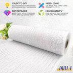 Anivia Deco Mesh Ribbon, 10inch x 30 Feet Each Roll Metallic Foil Mesh Ribbon for Wreaths Swags, Holloween, and Christmas Tree Decoration (White/Silver Foil)
