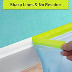 Pre-Taped Masking Film for Painting - 22" x 66' Painters Plastic Sheeting with Automotive Paint Tape and Drape for Covering Cars, Walls, Windows and Furniture Protection (2 Rolls)