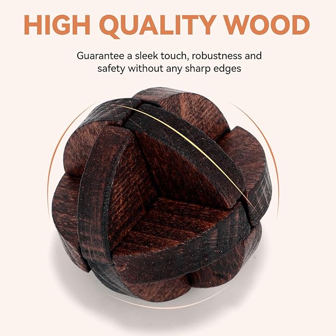 8 Pcs Brain Teaser Puzzles for Adults Teens - Wooden Puzzles 3D Puzzle Game Toys for Adults Teens - Unlock Interlocking Puzzle Adult IQ Education Smart Toys