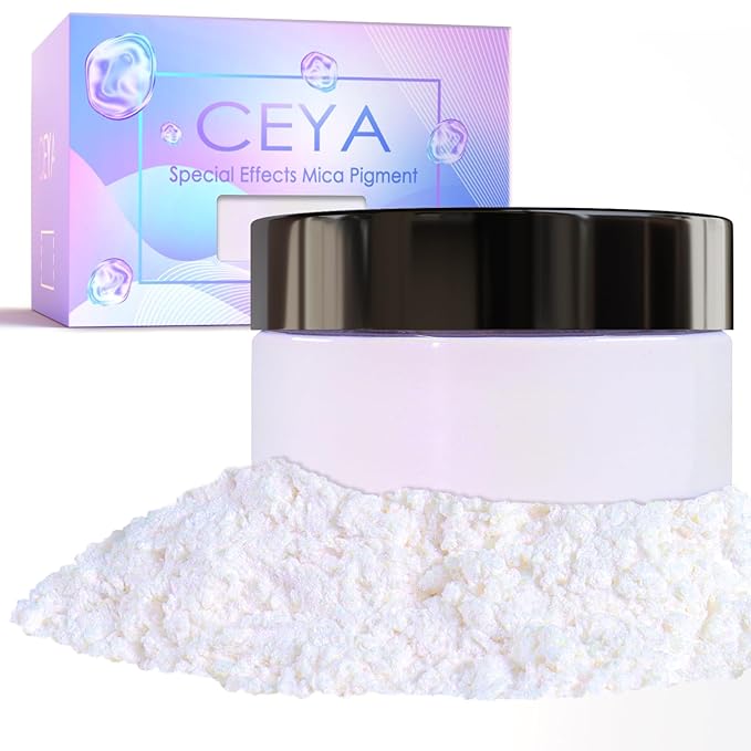 Ceya Interference Mica Powder, 1.8oz/ 50g Noble Purple Chrome Powder, Cosmetic Grade Pearlescent Effect Color Shift Pigment for Epoxy Resin, Makeup, Nail Polish, Soap Candle Making, Slime, Paint