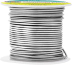 Mandala Crafts 14 Gauge Anodized Aluminum Craft Wire for Jewelry Making - 60 FT Colored Flexible Gray Wire - Bendable for Bonsai Armature Crafting Sculpting