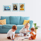 150 Puzzles Mini Jigsaw for Adults & Kids, 6 x 4 Small Capsule Tube Sets - Starry Night Mona Lisa Sunflower Pack