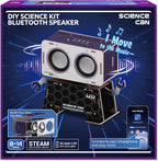 Science Can Stem Toys DIY Bluetooth Speaker, Build Your Robot Bluetooth Speaker with Rotating Head, Electronic STEM Kits with Wooden Puzzles, Gift for Teens Boys & Girls Ages 8-14