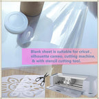 Clear Craft Plastic Sheets, Blank Stencil 18" x 48" 5 Strong and Flexible Transparent Acetate Mylar Sheet for Cricut
