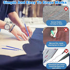 4 Colors Heat Erasable Pens: Fabric Marking Pens Auto-Vanishing Pen Sewing Friction Pens with 20pcs Replaceable Pen Refills for Sewing Quilting Dressmaking and Embroidery