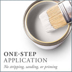 AMY HOWARD AT HOME Chalk-Based One Step Paint for Furniture, Cabinetry, Decor, Finish, and More | No Stripping, Sanding, or Priming | Ultra-Light Base | 32 Ounce | Italian Silver