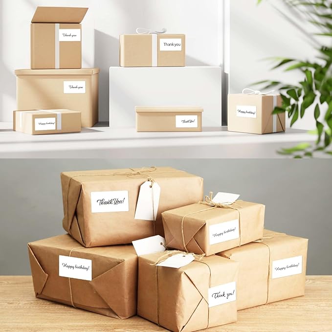 2.25"x1.25" White Thermal Sticker Labels, Self-Adhesive Direct Thermal Printer Barcode Labels Paper, Waterproof/Removable/Perforation Line Design- 300 Sheets
