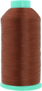 Mandala Crafts Brown Heavy Duty Nylon Thread - 2843 YDs Size 46 210D T45 Tex 45 for Leather, Jeans, Outdoor, Marine & Upholstery
