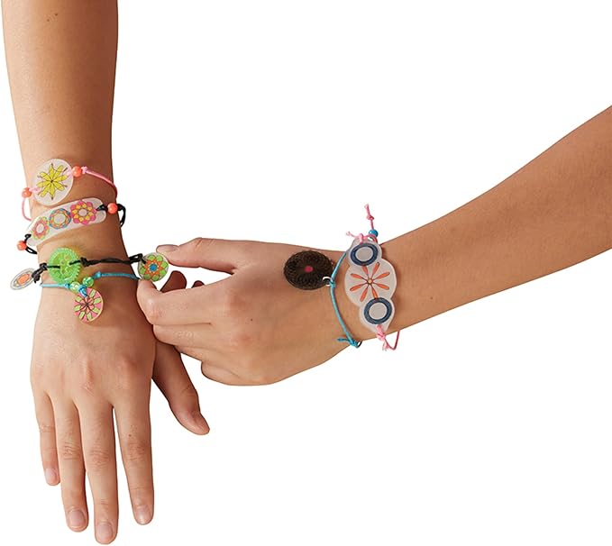 Spirograph Shrink Charms, Friendship Bracelet Kit, Bracelet Making Kit for Girls, Arts and Crafts for Kids, Drawing Kit, Girls Bracelet, for Kids, Ages 8+