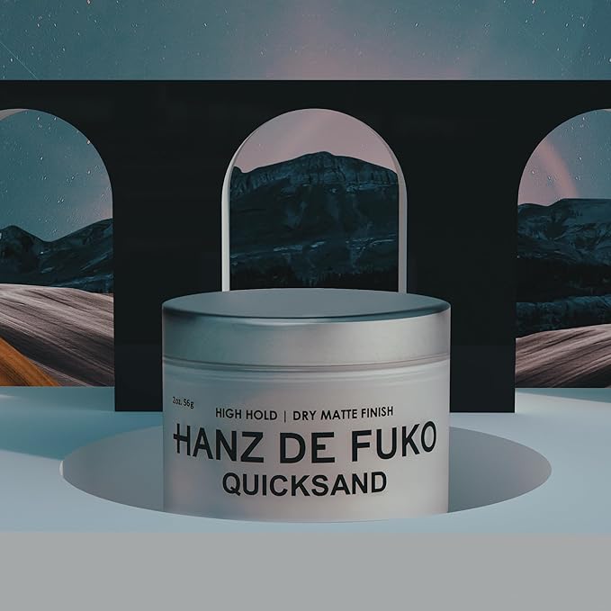 Hanz de Fuko Quicksand – Premium Men’s Hair Styling Wax & Dry Shampoo for a High Hold, Ultra Matte Finish – Ideal Texture Product for Thin, Thick and All Hair Types – 2 oz, Travel Size