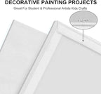 Canvas Panels 12x16 Inch 12-Pack, 10 oz Primed 100% Cotton Canvases for Painting, White Blank Flat Canvas Board for Oil Acrylics Watercolor Tempera Paints