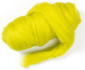Kondoos Colored Natural Wool roving, 1 lb. Best Wool for Needle Felting, Wet Felting, handcrafts and Spinning. (Green Lime, 1 lb)