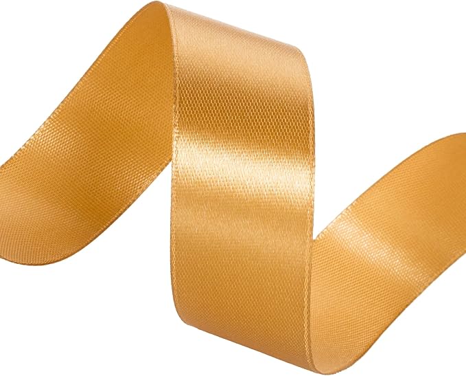 1 Copper Solid Satin Ribbon, 50 Yards Craft Fabric Ribbon for Gift Wrapping Floral Bouquets Wedding Party Decoration