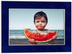 Pack of 25 Acid Free 11x14 Mats Bevel Cut for 8.5x11 Photos - Brooke Blue Suede Precut Matboards With Backing Boards and Clear Photo Mat Bags For Pictures, Photos, Framing - 4-ply Thickness