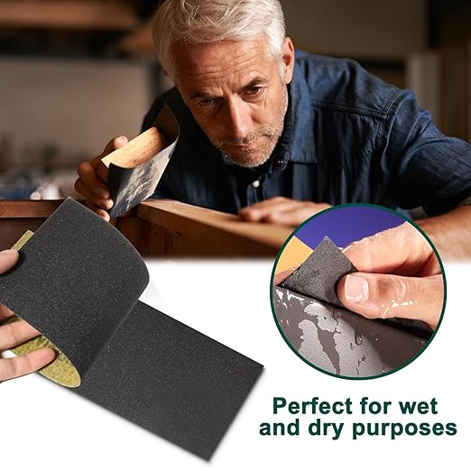 20PCS Sand Paper 2500 Grit Sandpaper Sheets, 9 x 3.6 Inch Wet Dry Sandpaper Sheets, Sand Paper for Metal, Wood Furniture, Automotive and Crafts