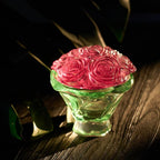 Epoxy Resin Storage Box Silicone Molds A Bouquet of Roses Jar with Lid DIY Jewelry Trinket Candy Container Silicone Mould Epoxy Concrete Cement Plaster Planter Candle Vessel Craft Molds