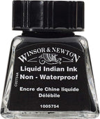 Winsor & Newton Drawing Ink, 14ml Bottle, Liquid Indian Ink