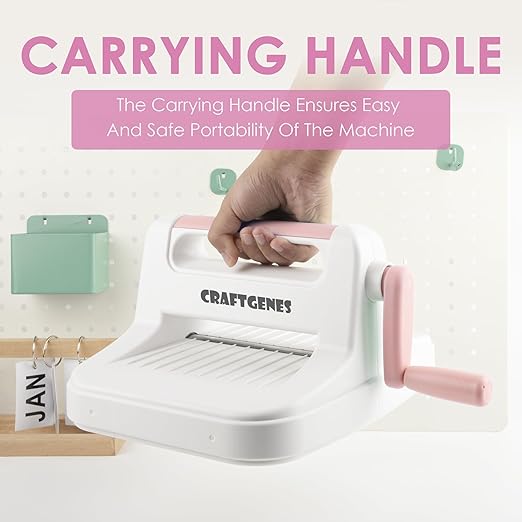 Die Cutting Machine and Embossing Machine – 6'' Opening Size for Cardmaking, Scrapbooking, and DIY Crafts – Complete Set with A5 Die Cuts, Embossing Folders, and Plates(Pink)