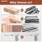ROBOTIME 6-Pack Laser Wood Sheets 1/8" - 12 x 12 x 1/8 Inch - Oak - 3mm Plywood for Laser Cutting, Laser Engraving Blanks